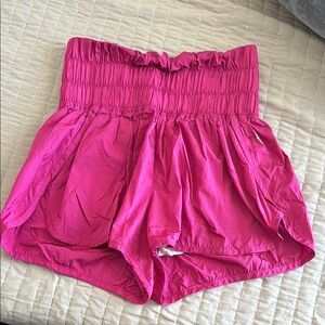 Free People High Waist Shorts in Pink